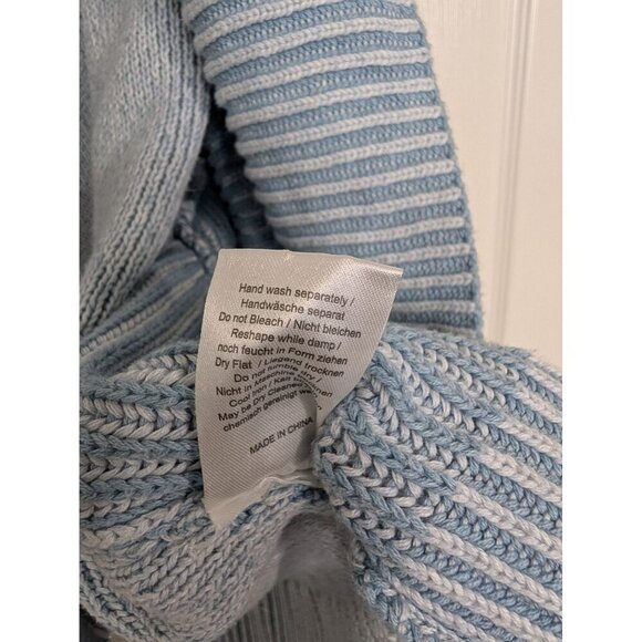 Poetry Ribbed Cardigan Womens Size 16/18 Blue 100% Cotton Open Front Sweater - Picture 6 of 10
